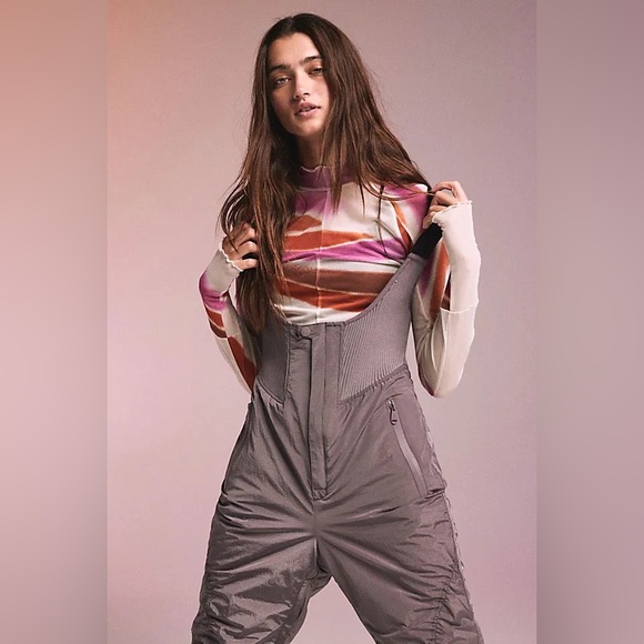 Free People Movement Lift Love Bibs in Mountain Blossom NEW - Picture 2 of 5